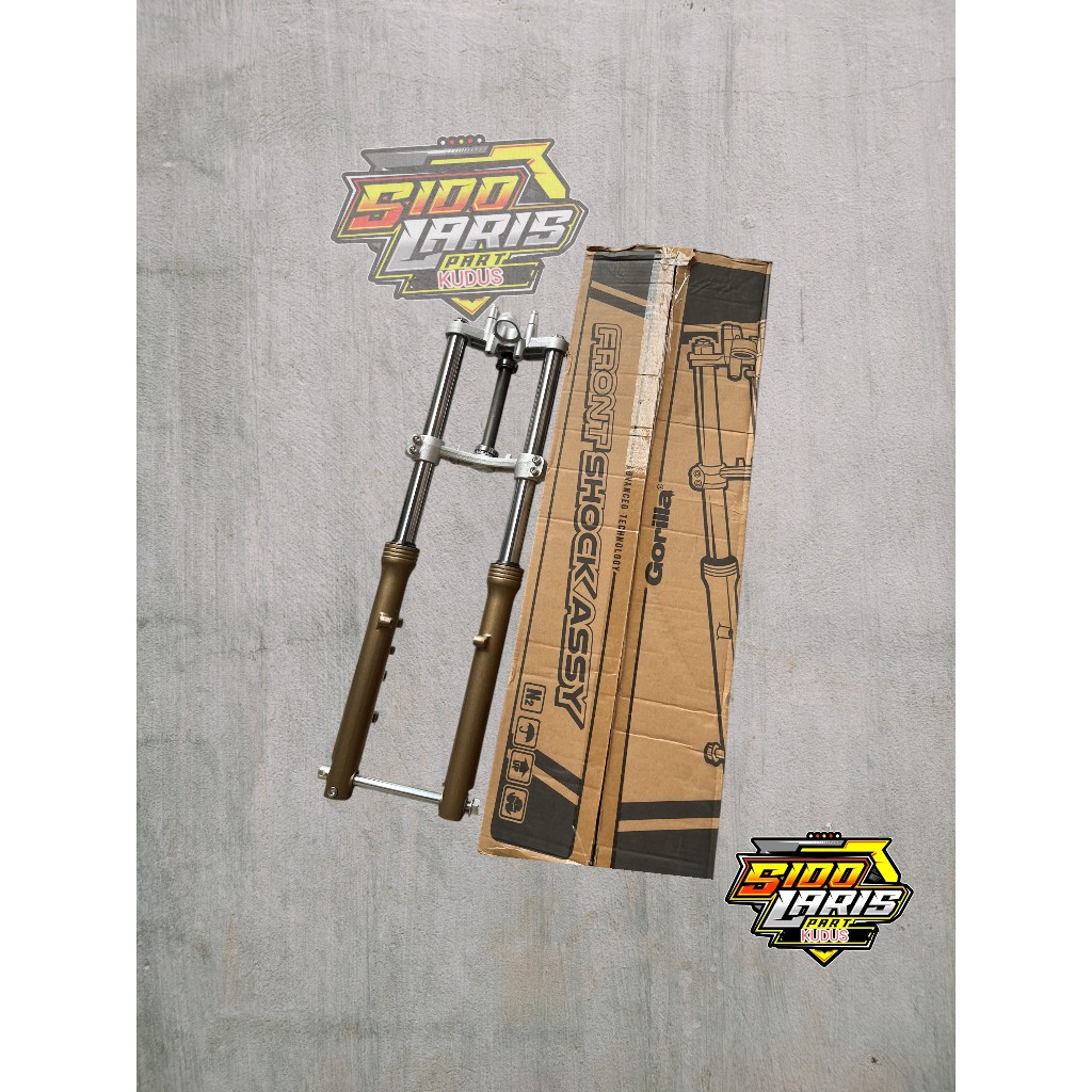 Shock Skok Depan NINJA R Old Gorilla Bottom Silver As Crom Krom pnp TIGER MEGAPRO GL CB