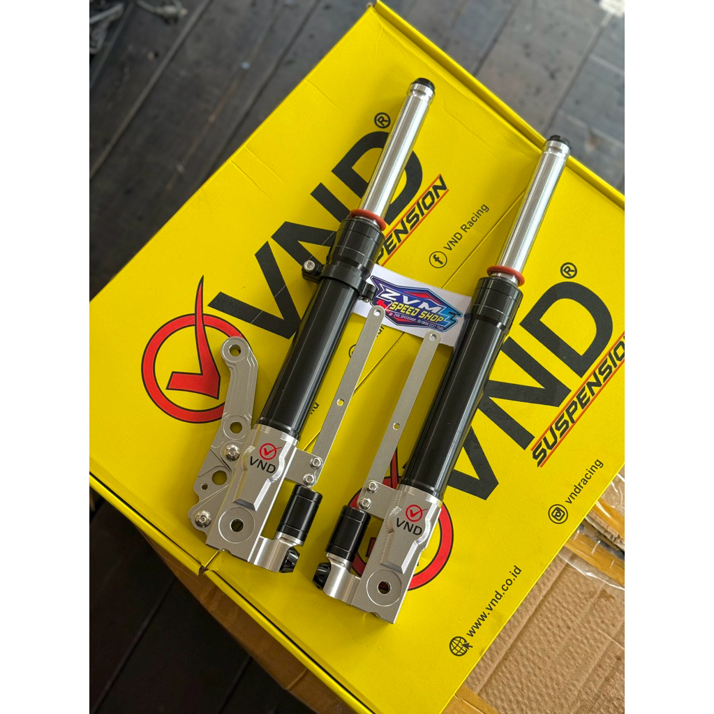 Shock Depan Vnd AK 111 Aerox Old New 155 Silver Black
