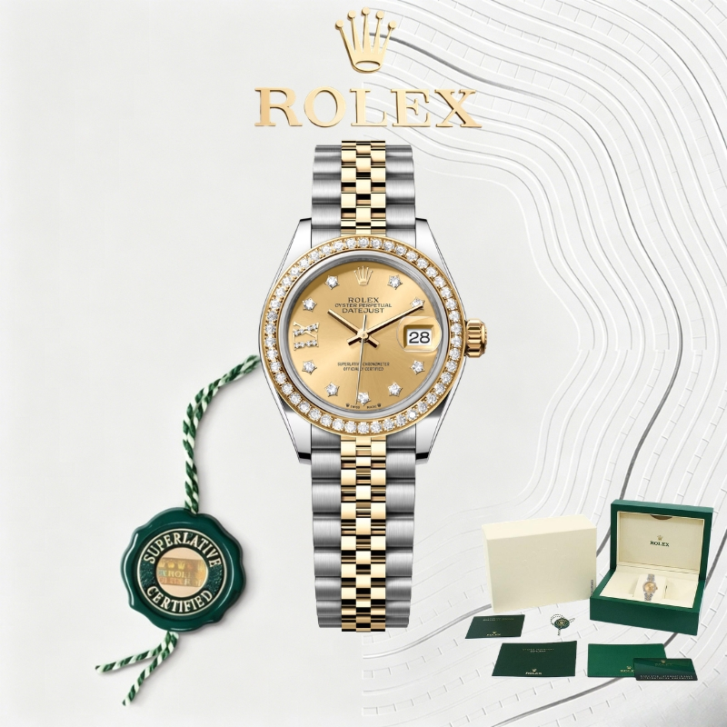 (100% ASLI Rolex) COD Baru Rolex INCLUDE BOX  Rolex Datejust 28mm AAAAA Tahan Air angan wanita Rolex