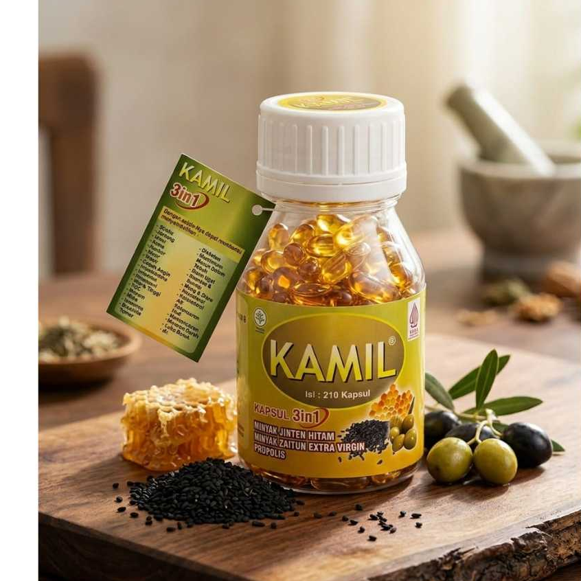 KAMIL 3IN1 210 KAPSUL OBAT HERBAL HABBATUSSAUDA ASLI