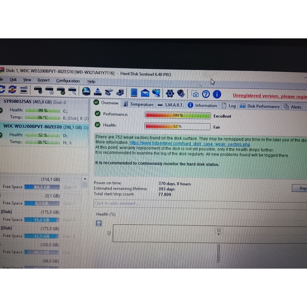 Hdd merk Hitachi dan Wdblue second