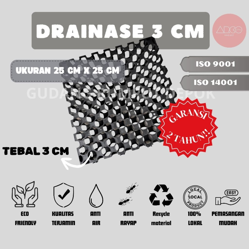 alas media aquarium tebal 3 cm,