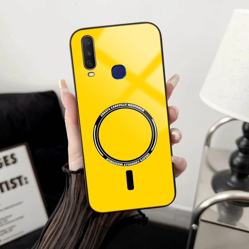 Softcase Glass Kaca For Vivo Y12 Terbaru - Case Pelindung Handphone Vivo Y12 - Casing Hp Vivo Terbar