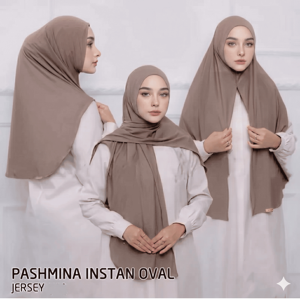 Pashmina Instan Oval Jersey Premium/Pasmina Oval Instan Jersey