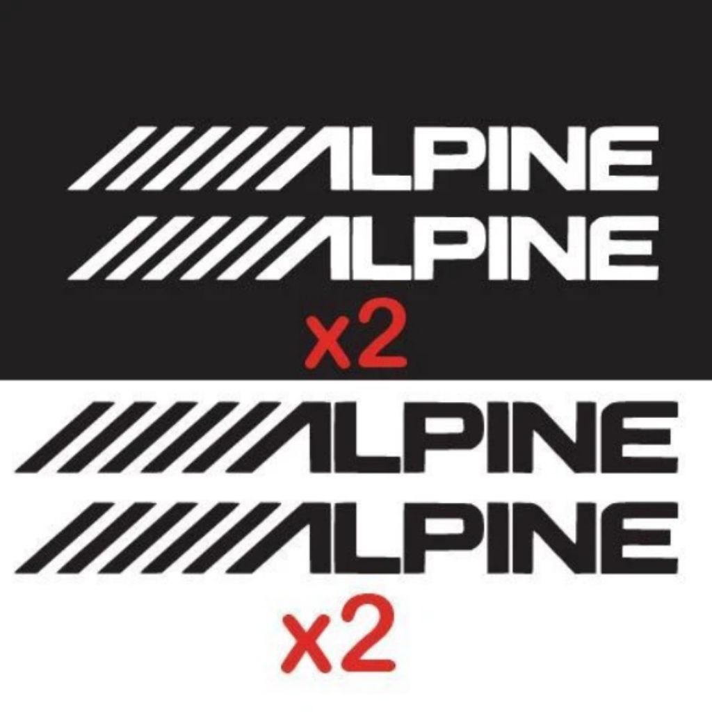 Sticker Mobil Alpine logo speaker audio