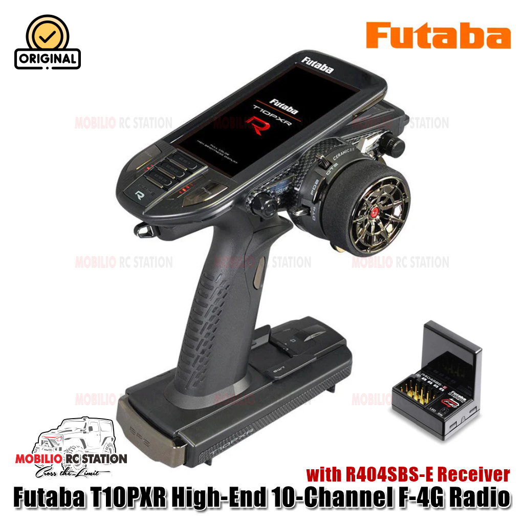 Futaba T10PXR High-End 10-Channel F-4G Radio Transmitter with R404SBS-E Receiver