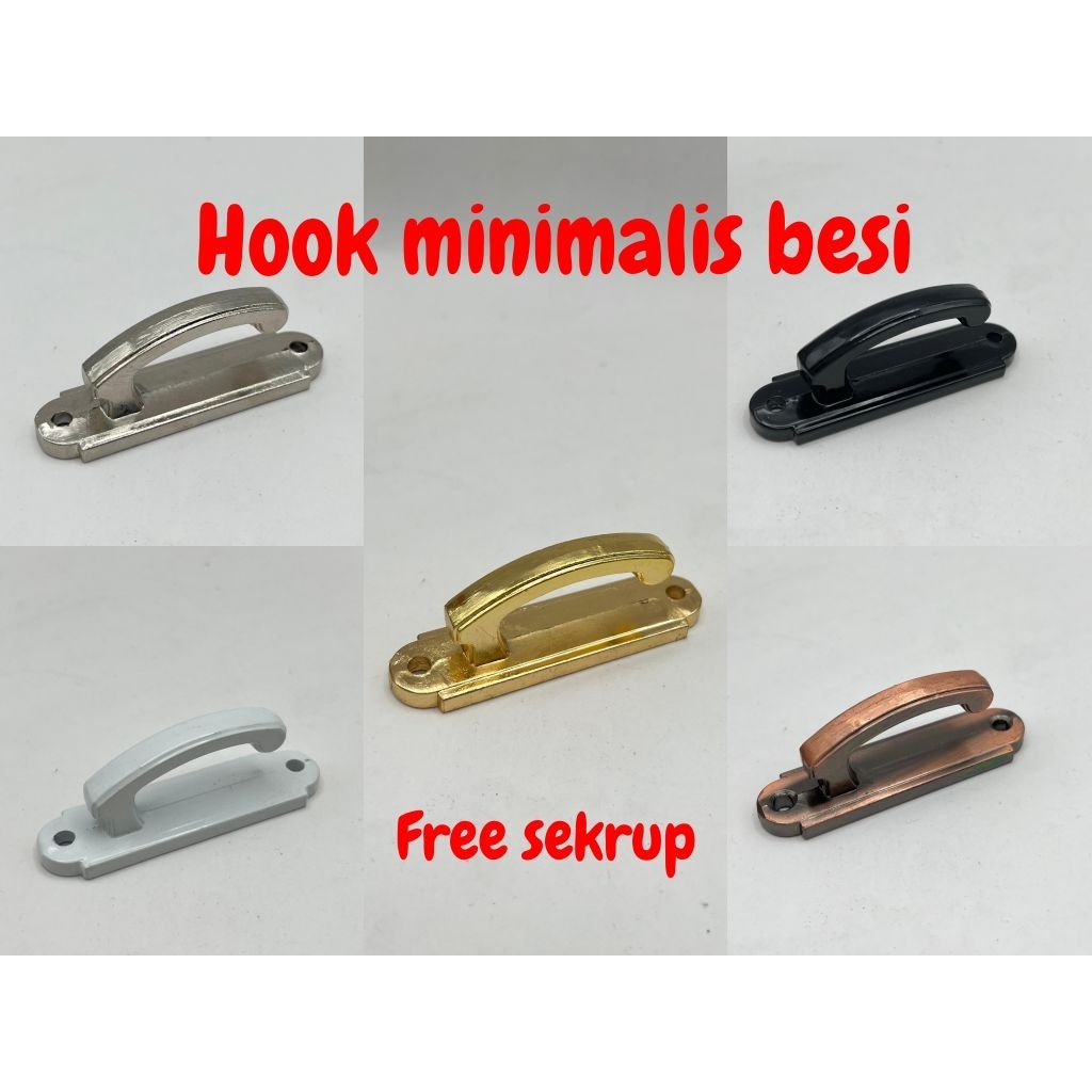 hook gorden minimalis besi pengait tali gorden cantolan gorden