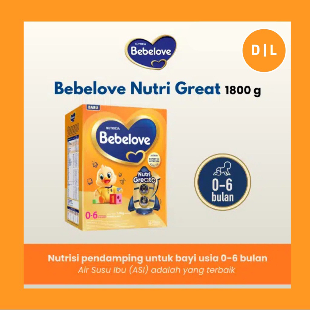 Nutricia Bebelove 1 1800gr Susu Formula Bayi 0-6 Bulan Bebelac 1800 gr
