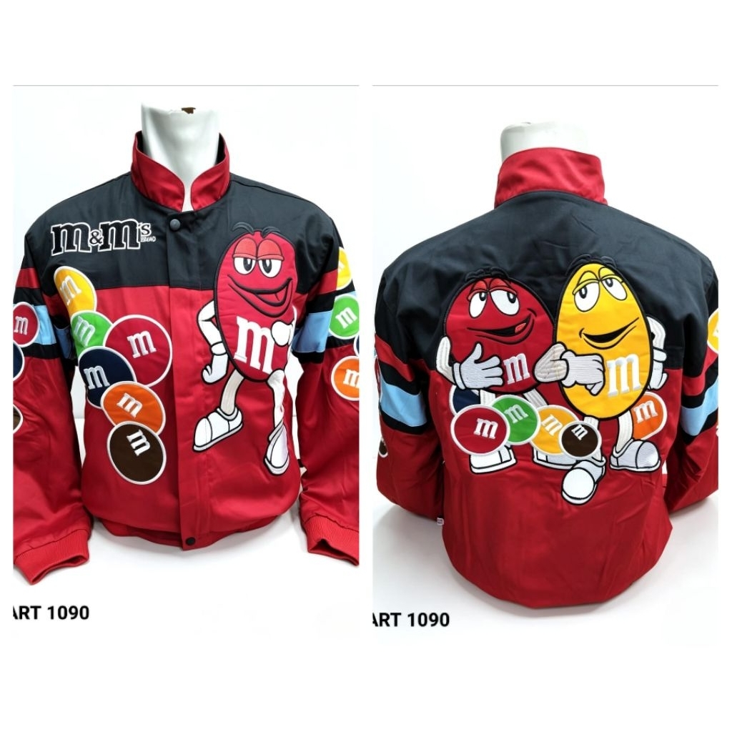 JAKET NASCAR M&M - RACING - VINTAGE -VARSITY - JACKET BOMBER - Korea Style Touring Waterproof