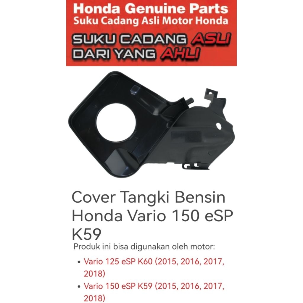 17575K59A10 Cover Tangki Bensin Honda Vario 150 eSP K59