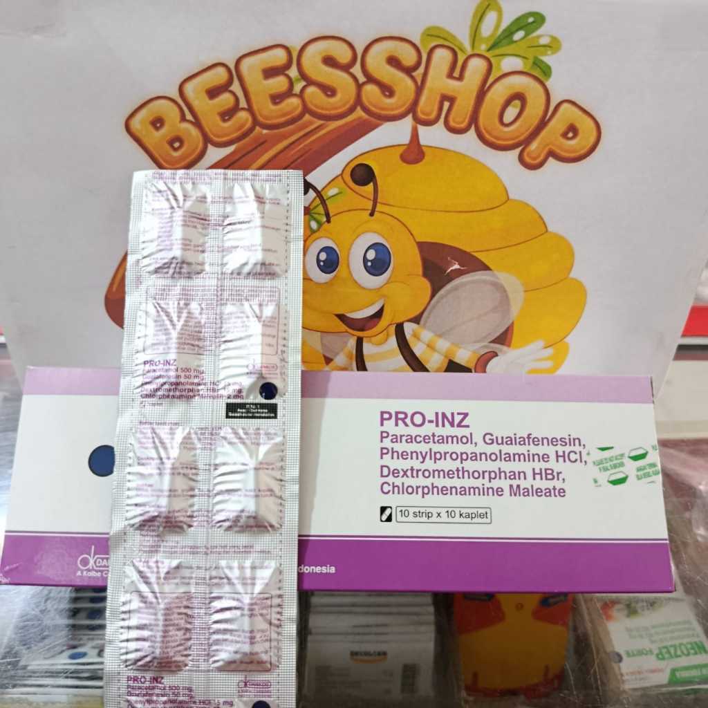 Pro-Inz Tablet Strip Isi 10 Kaplet - Pro Inz Obat Batuk Flu Demam