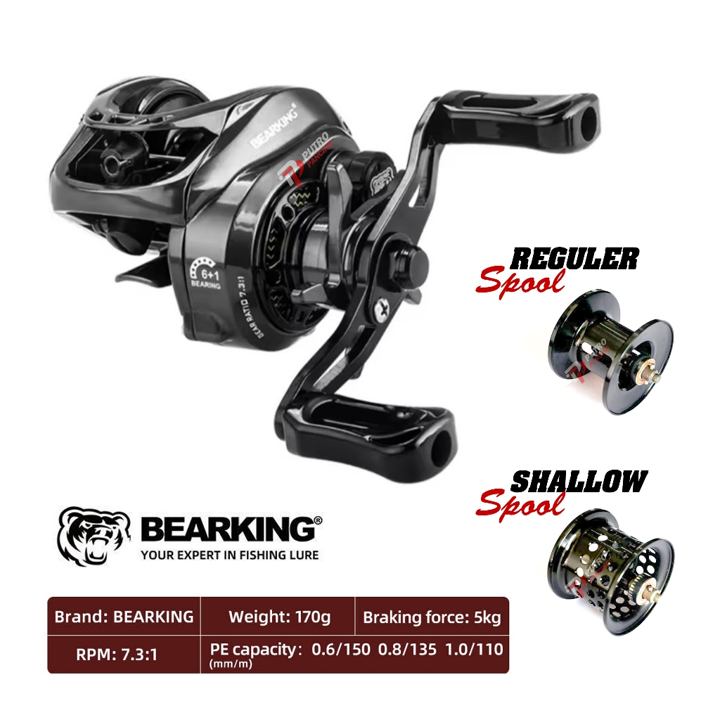 Reel Bearking NINJA TURTLE Berat 170g Drag Kliker Max Drag 5kg