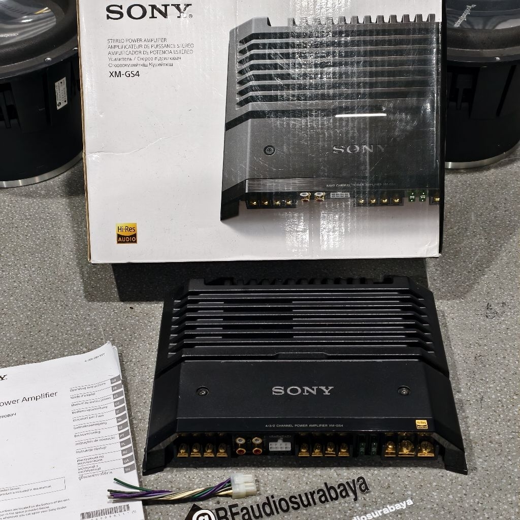 SONY XM-GS4 power 4 channel Hi-Res second