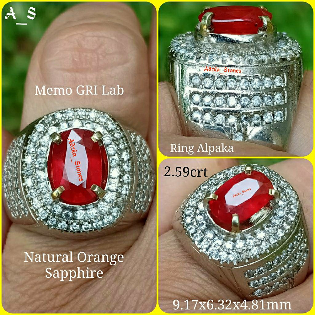 Orange Sapphire Safir Memo GRI Lab