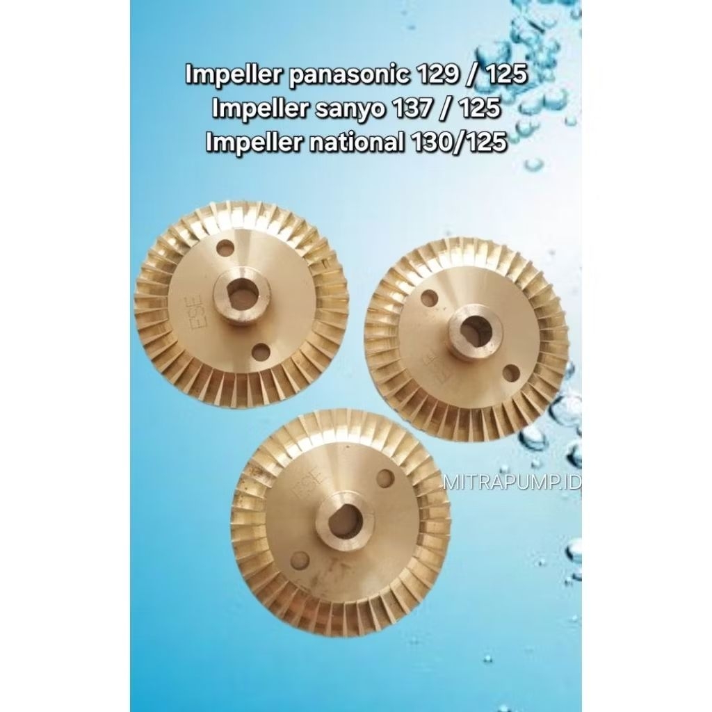 Impeller Kuningan Sanyo Panasonic National 125 Watt