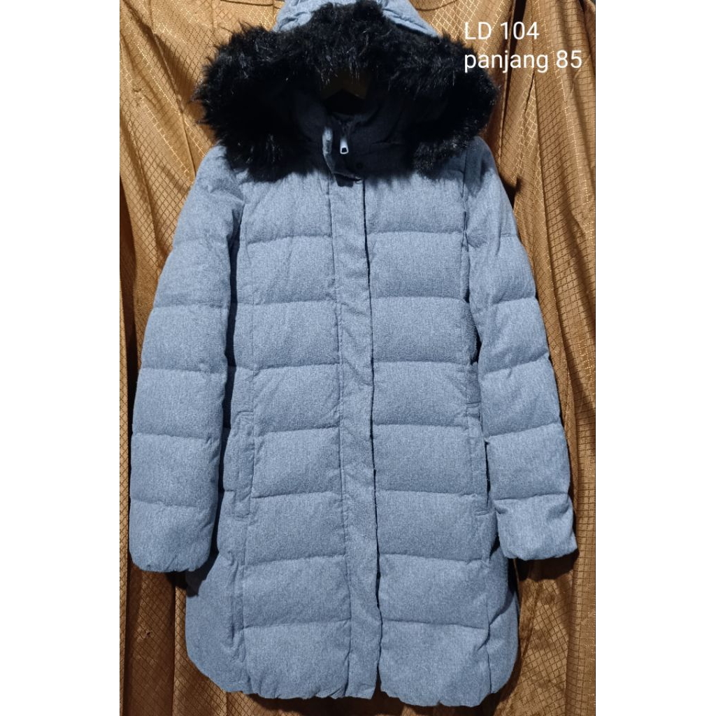 jaket bulu angsa kanvas down jacket abu jaket bulang abu wanita jaket bulang tebal jaket winter bulu
