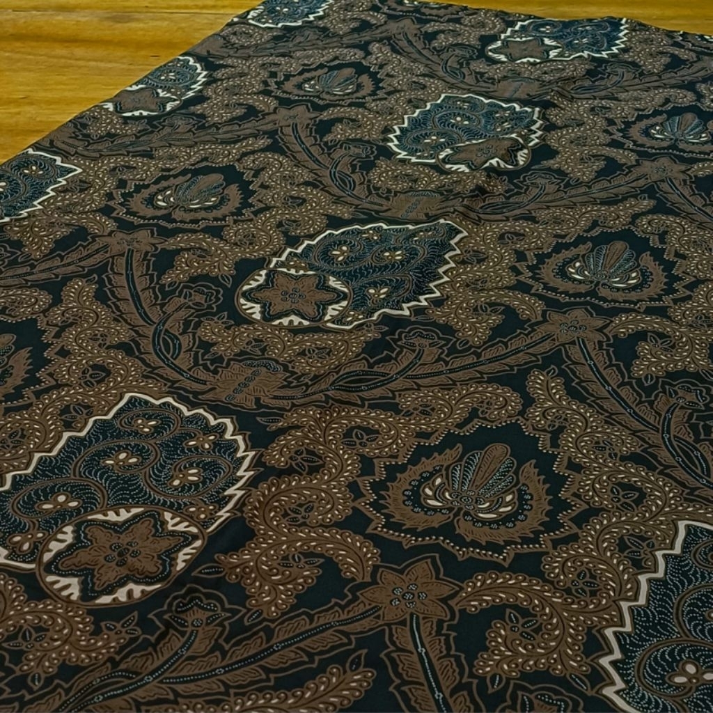 kain batik katun premium halus motif bokor mas