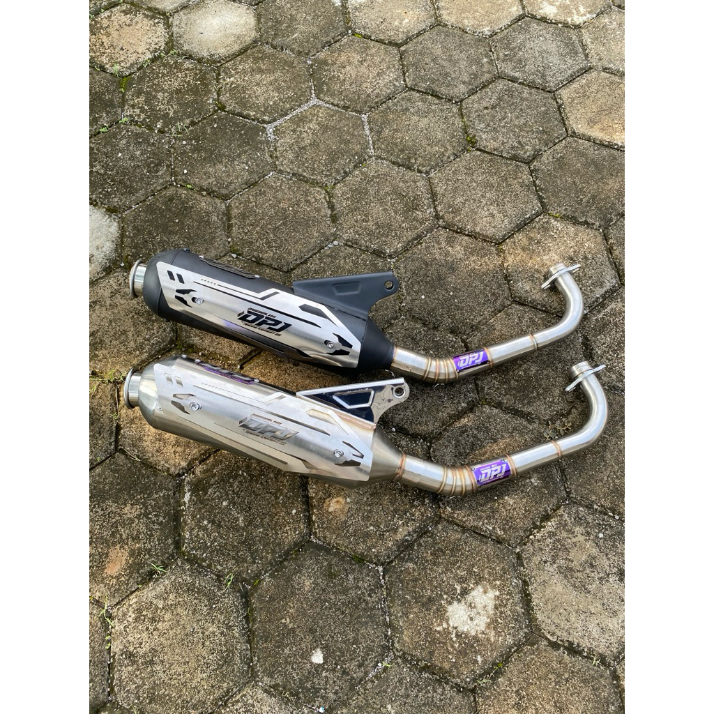 Knalpot mio leher besar 150cc 200cc leher 304 inlet 45inc sarfull  khusus buat pake mounting standar