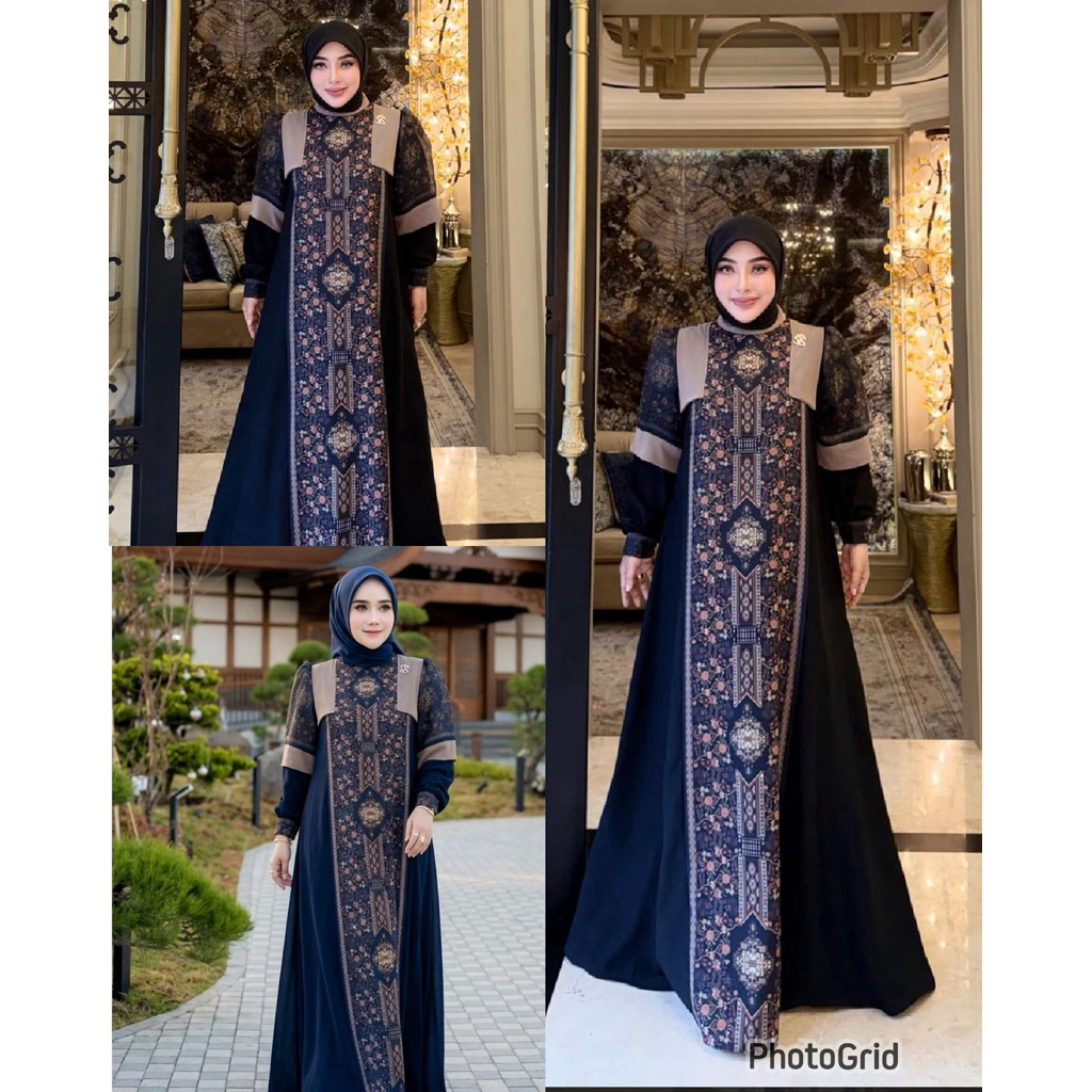 Dress Hitam mewah ori shella saukia