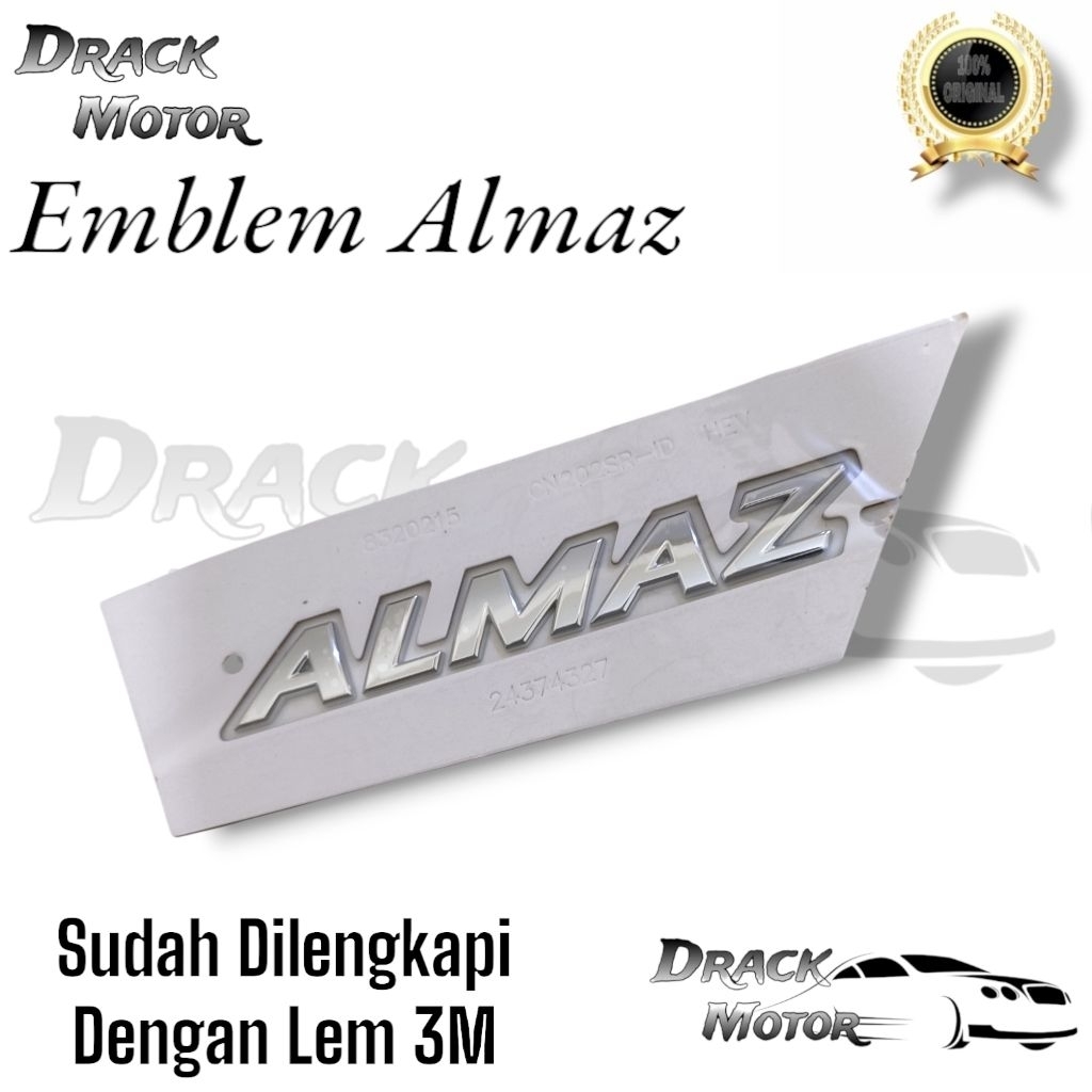 Emblem Tulisan Almaz Chrome Original Bagasi Belakang Wuling Almaz // Logo Emblem Tulisan Almaz Chrom
