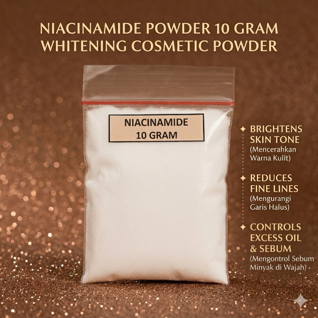 NIACINAMIDE 10 Gram Bubuk Whitening  / Vitamin B3/ Nicotinamide per 10gr