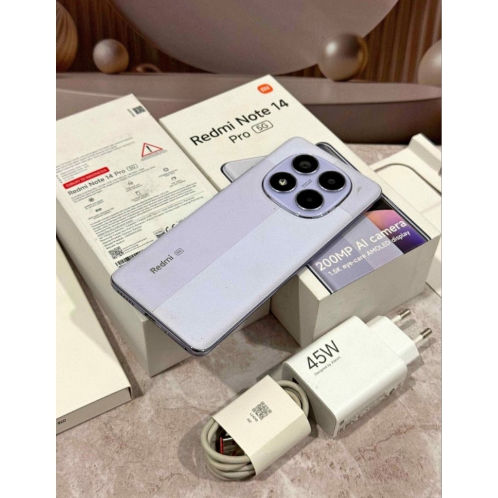 REDMI NOTE 14 PRO 5G RAM 12/512GB BEKAS FULLSET