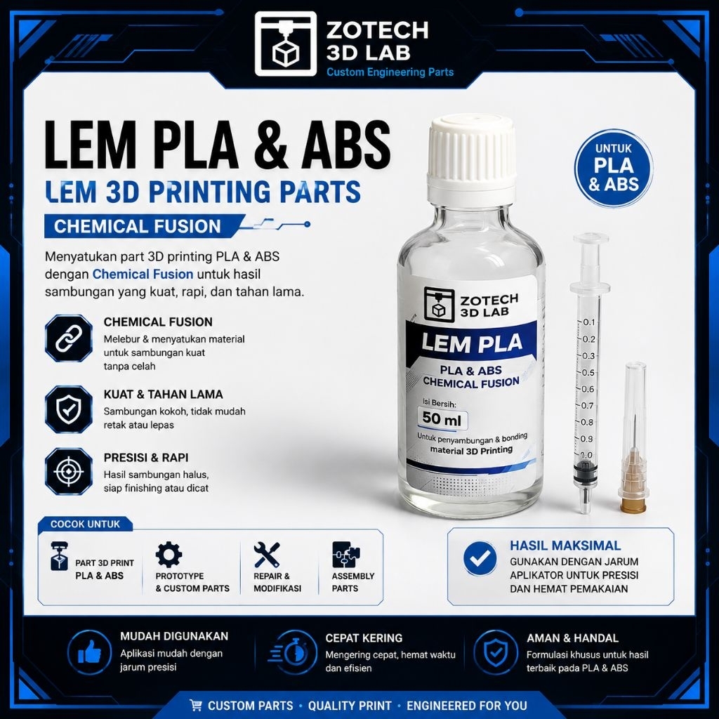 Lem PLA Lem 3D Printing bisa untuk ABS & ACRYLIC