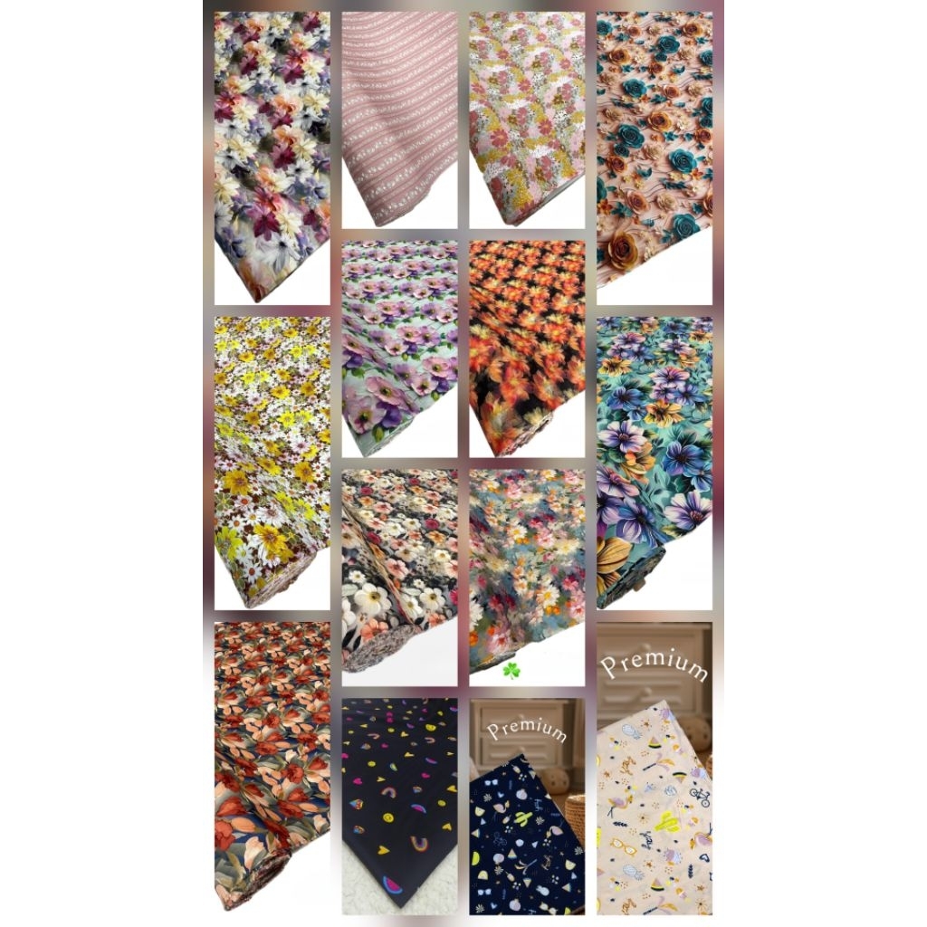 KATUN RAYON PREMIUM / RAYON VISCOSE / RAYON MOTIF BUNGA