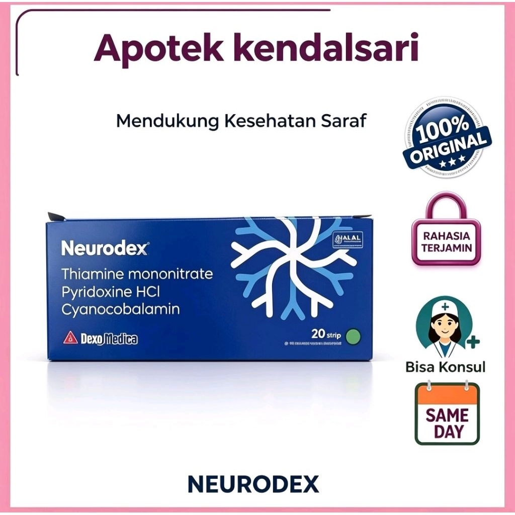 Neurodex adalah suplemen multivitamin yang mengandung kombinasi Vitamin B1 (100 mg), Vitamin B6 (200