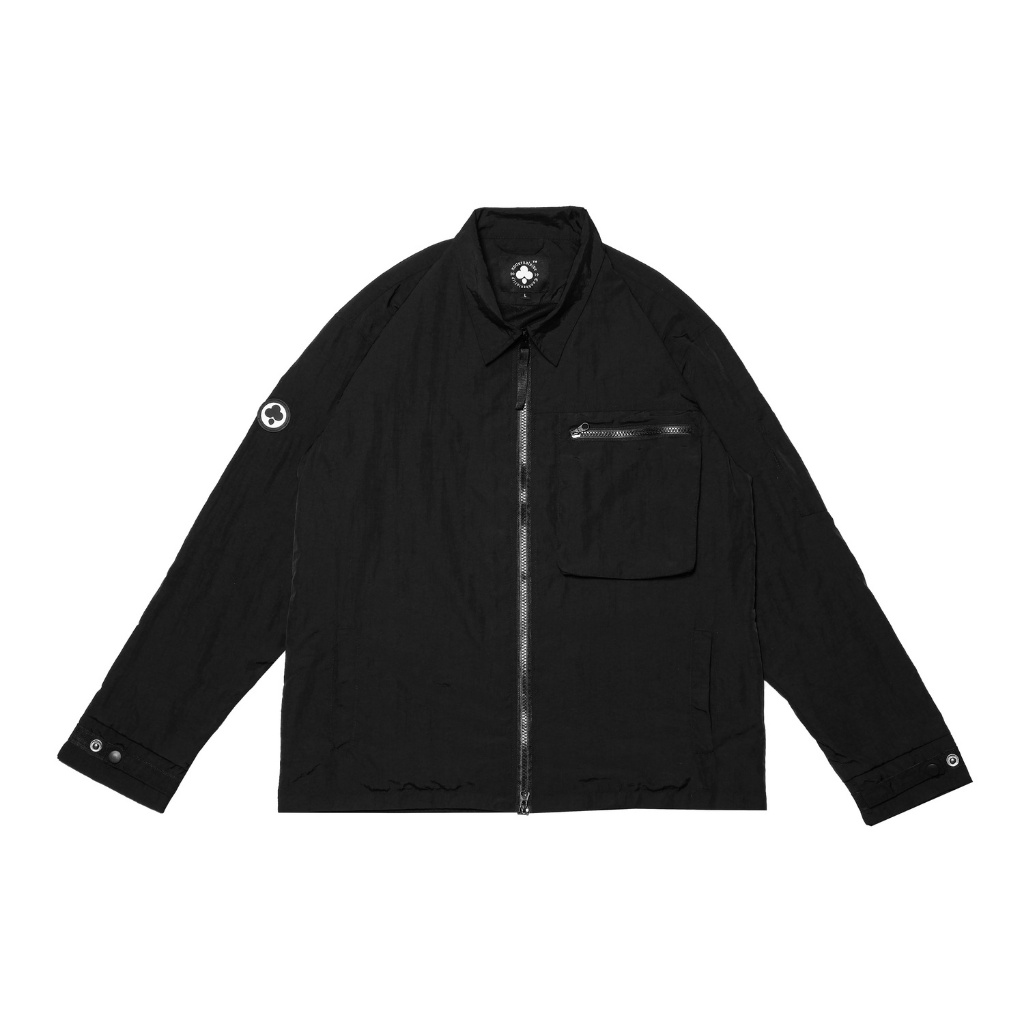Nocturnalside - Wexford Overshirt jacket nylon Cringkle black casual football