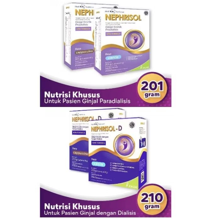 Nephrisol/ Nephrisol-D Susu Nutrisi Khusus Pasien Ginjal Kronik HD / CAPD Susu Medis