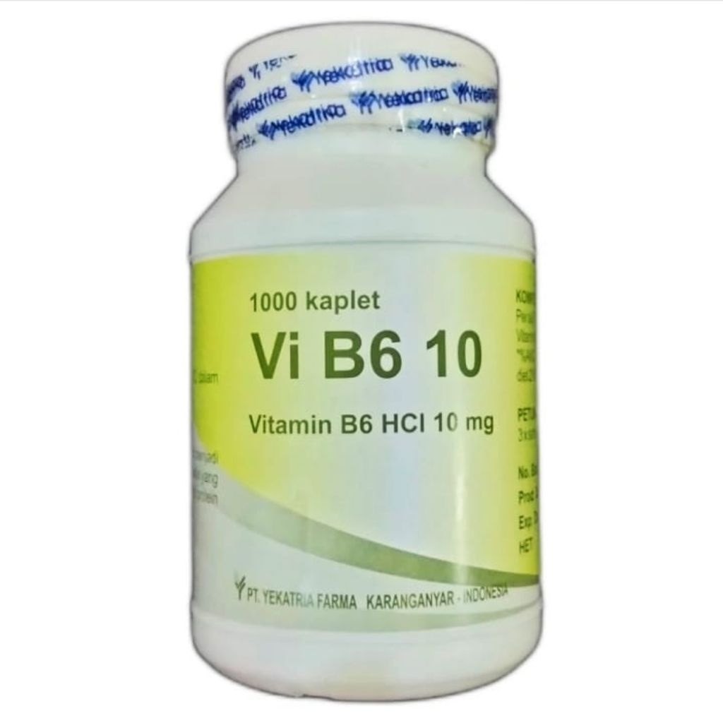 VITAMIN B6 Yekatria 10mg 1000s Suplemen Kesehatan