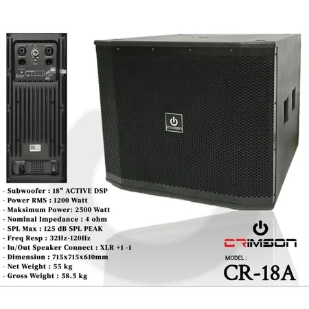 Speaker Aktif Subwoofer CRIMSON CR-18A 18 INCH speaker aktif subwoofer 18 inch crimson cr 18A