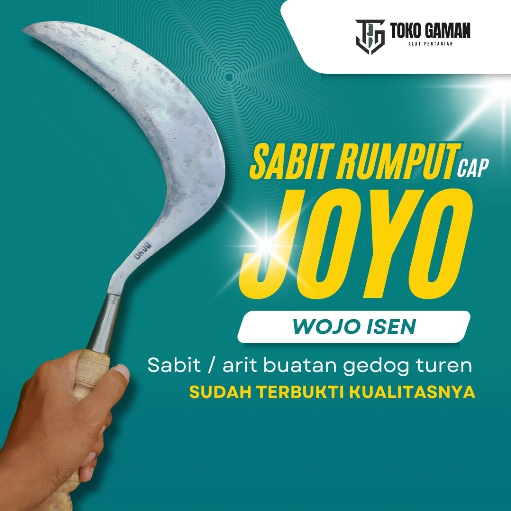 Sabit arit rumput cap joyo | model gedog malang baja (wojo) isen super tajam