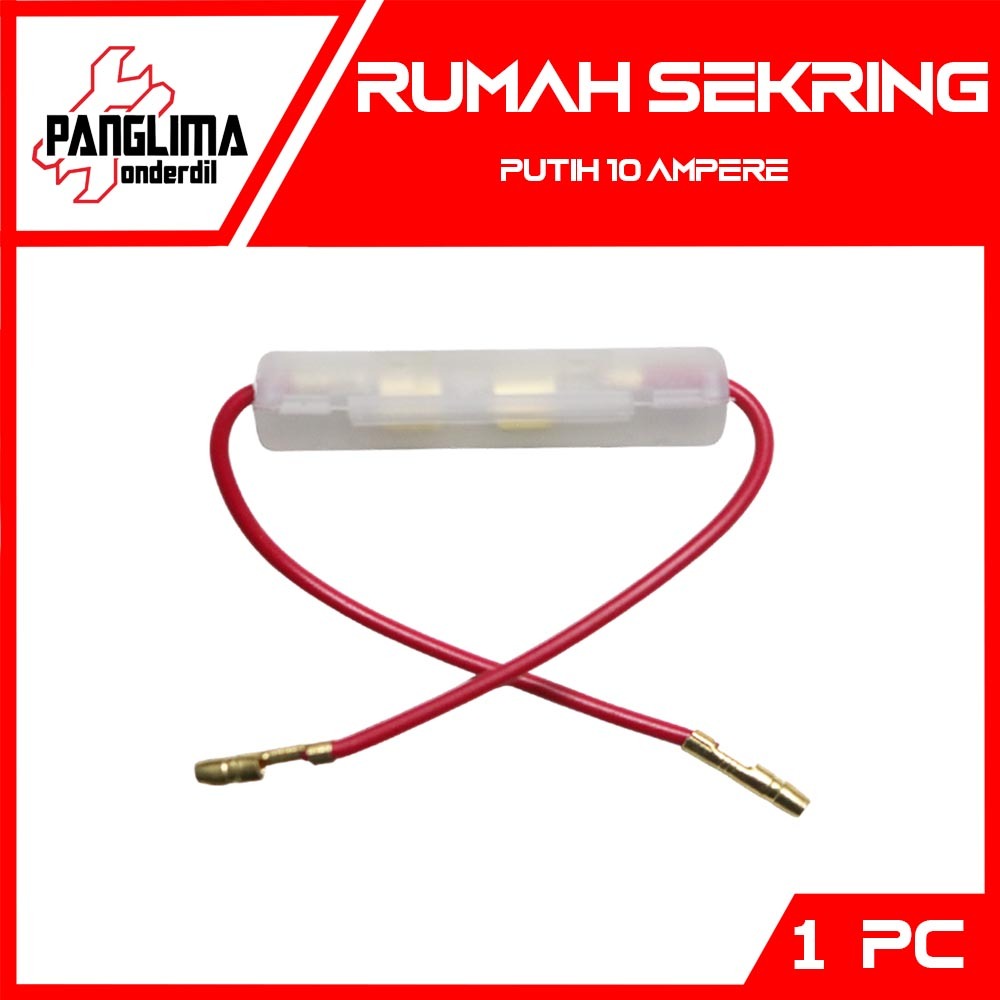 Rumah Sekring Universal Kabel Fuse Sekring-Sikring Tabung-Kaca-Tube Motor