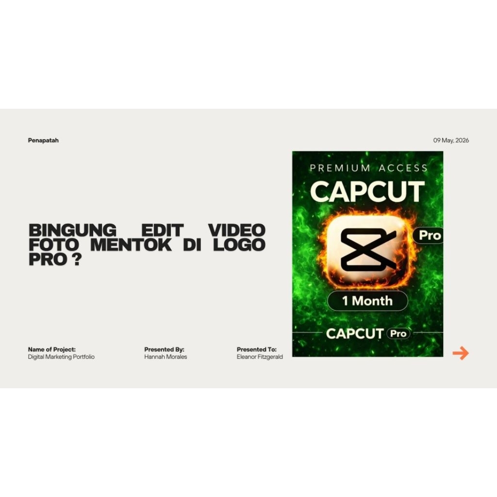 Jasa Akun CapCut Pro 1 Bulan