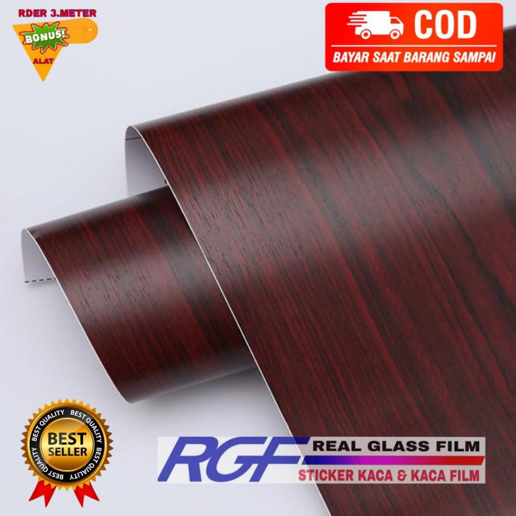 WALLPAPER STIKER COKLAT SERAT KAYU/WALLPAPER STIKER COKLAT/WALLPAPER STIKER TRIPLEK/WALLPAPER STIKER