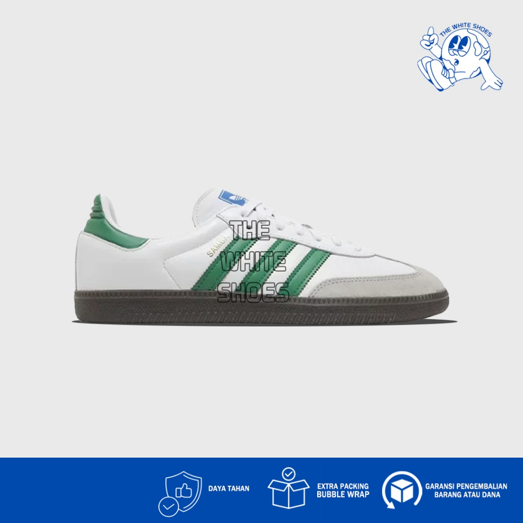 Sepatu Adidas Samba Vegan White Green