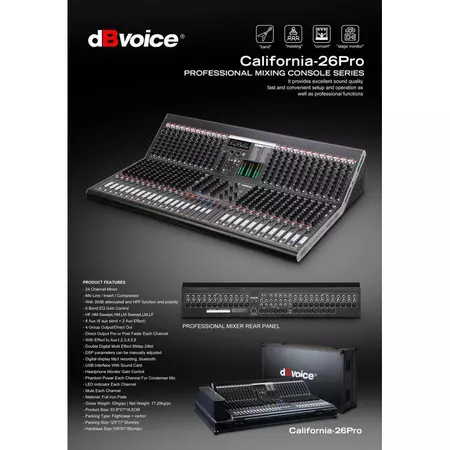 Mixer Dbvoice Db Voice California 26 Pro California-26Pro