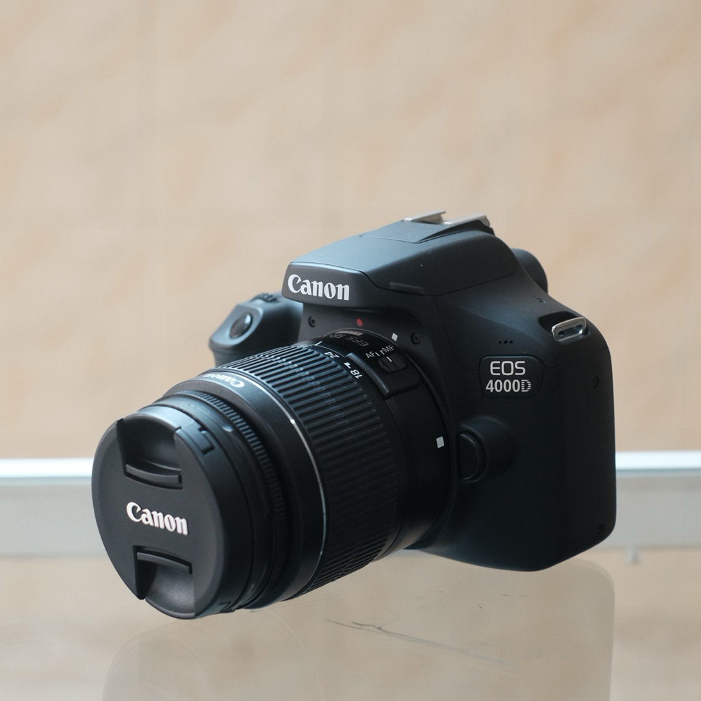 kamera DSLR canon 4000d kit 18-55mm second mulus