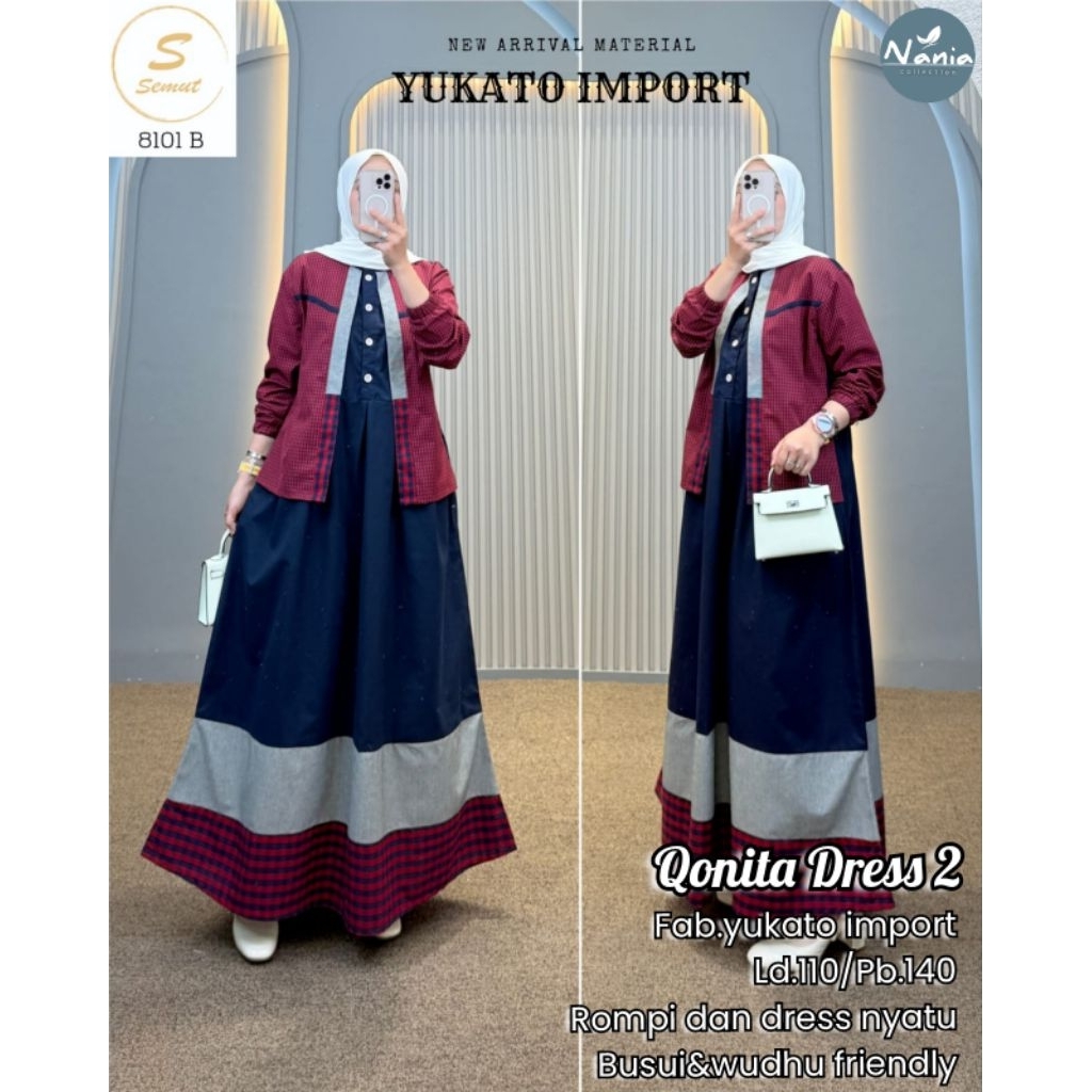 QONITA DRESS ORI BY SEMUT NANIA
