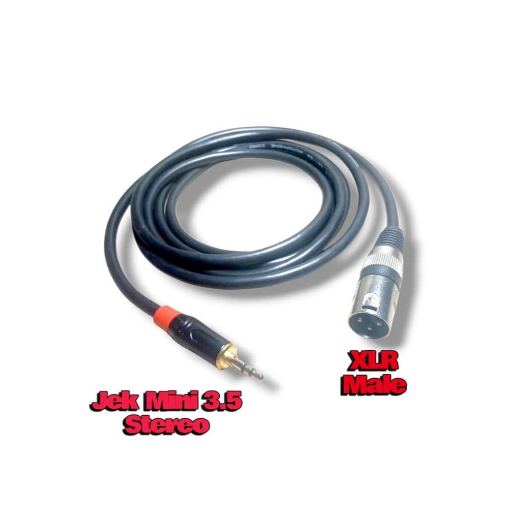 Kabel Jek Hp Ke mixer Kabel Jek Mini 3.5 to XLR Canon Male