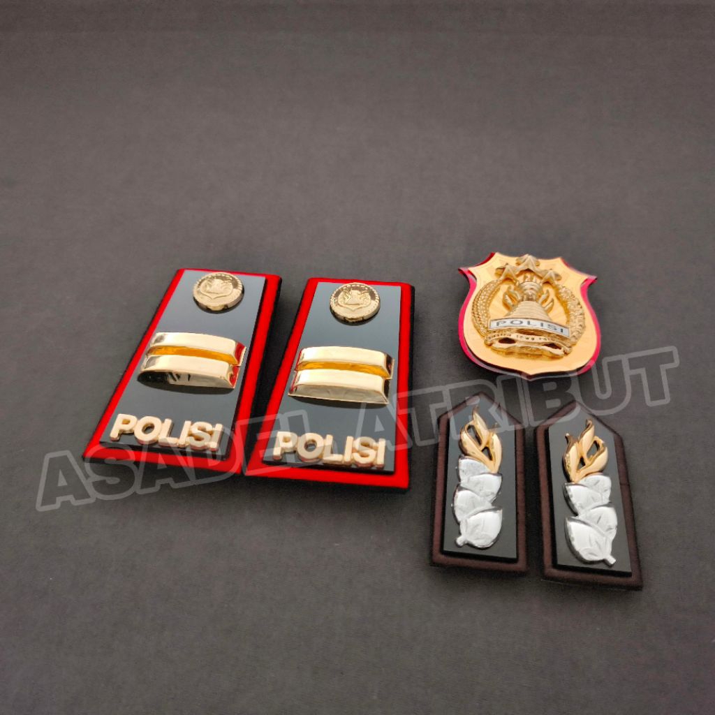 SET KOMPLIT PANGKAT IPTU PDH LIS BORDIR MERAH / PANGKAT IPTU PDH POLRI / PANGKAT IPTU PDH LIS BORDIR