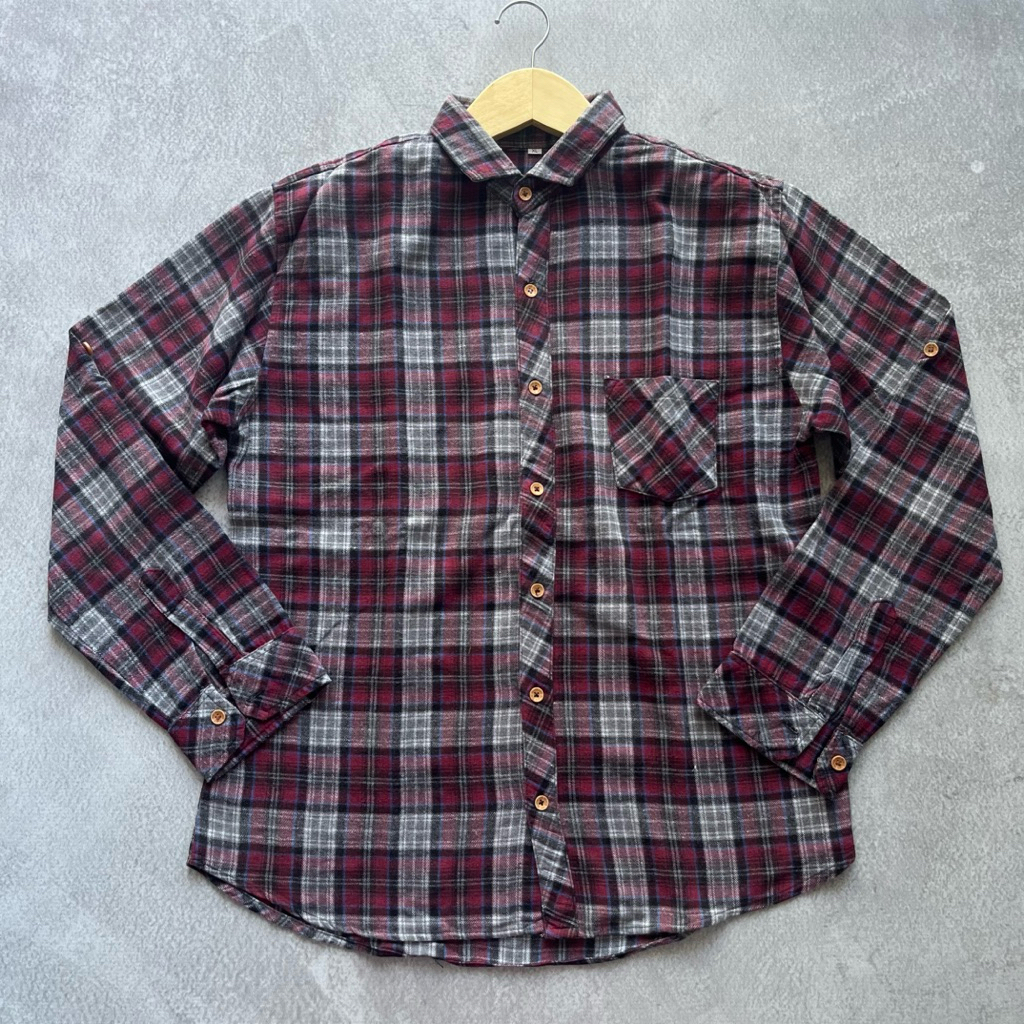 baju kemeja flanel keren cakep buat nongkrong by black one