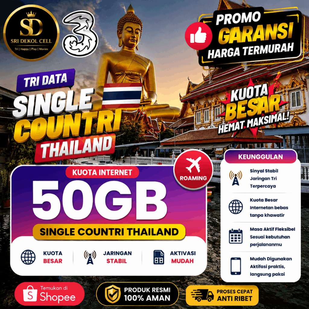 Tri Data 50GB Thailand | Scroll TikTok Sampai Lapar Tri Data - Single CounTri