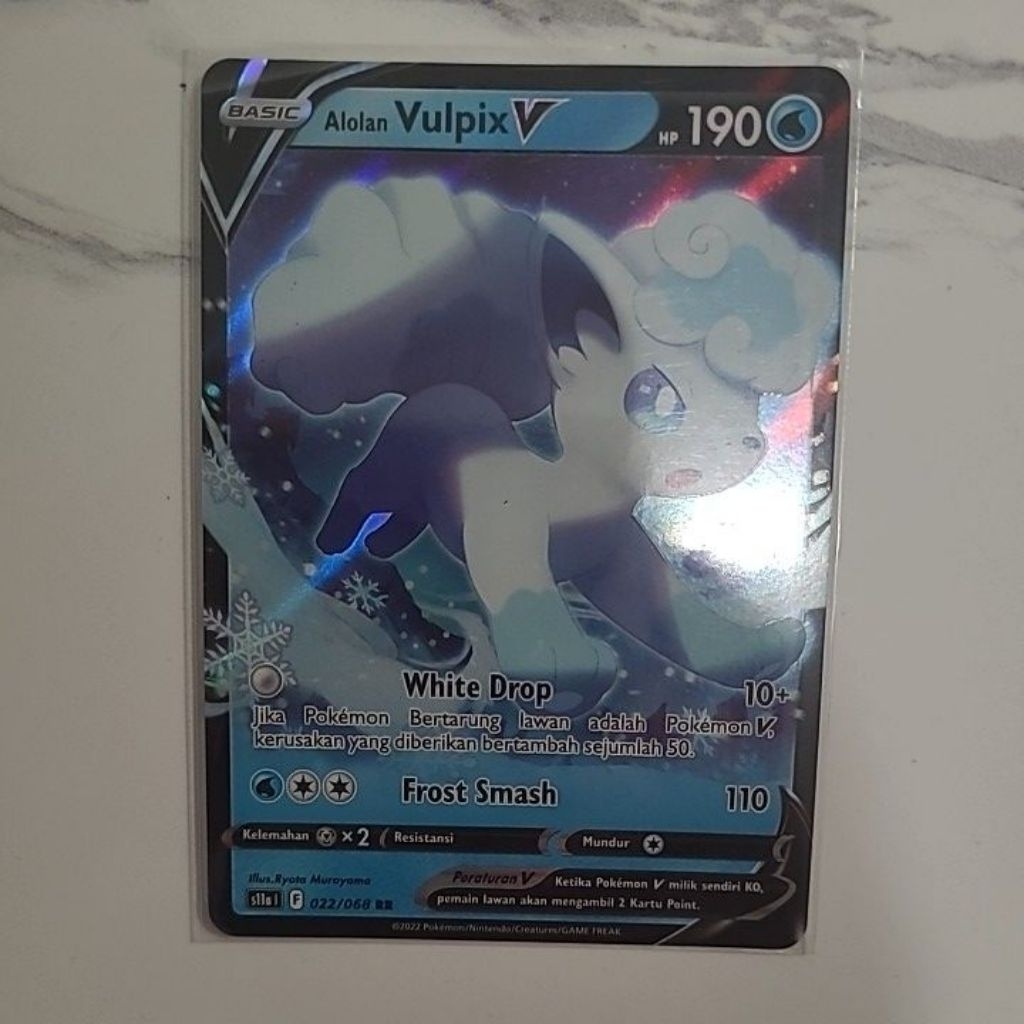 Alolan Vulpix V RR Pokemon TCG Indonesia