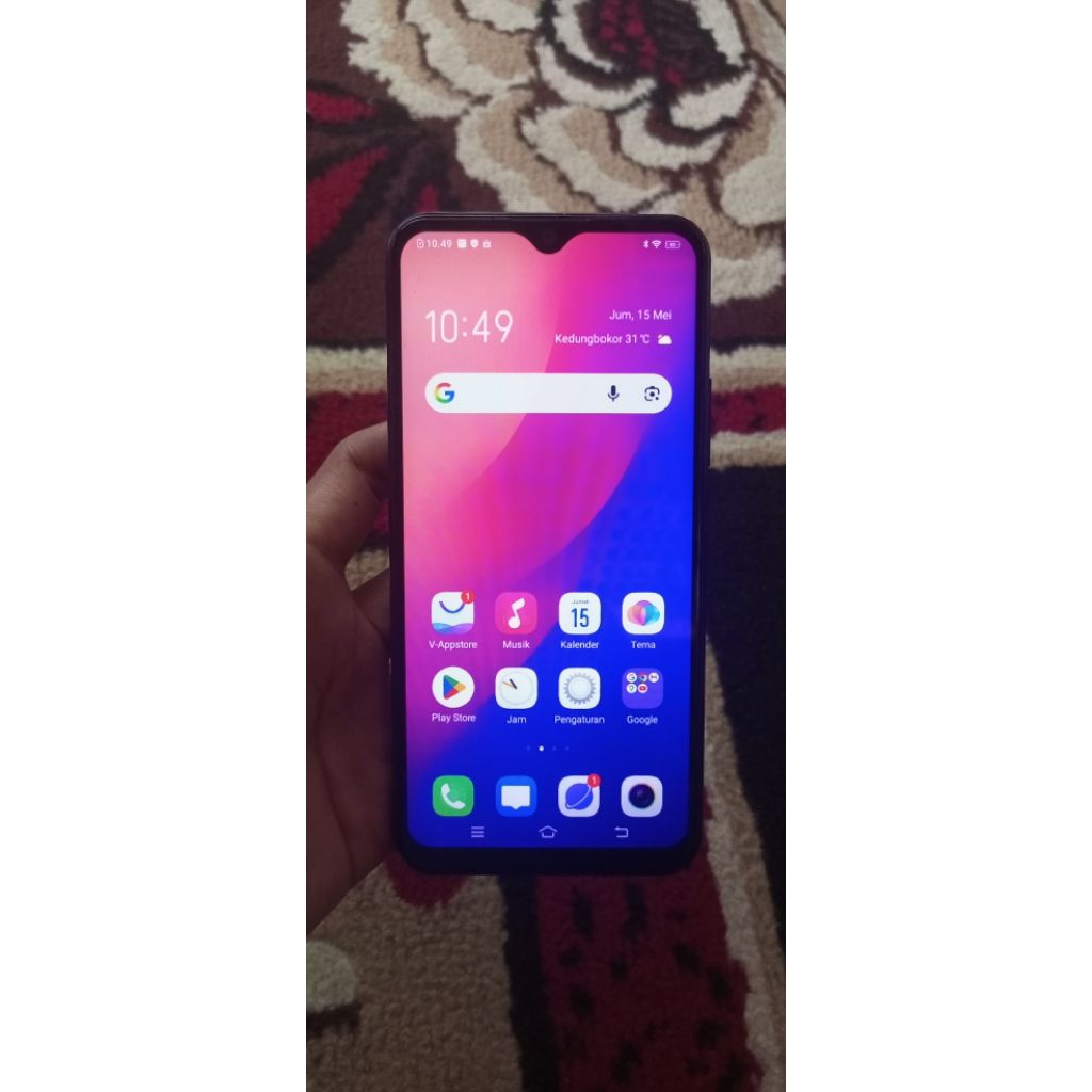 vivo y15 atau vivo 1904 ram 3 rom 32 normal unit belas seperti baru