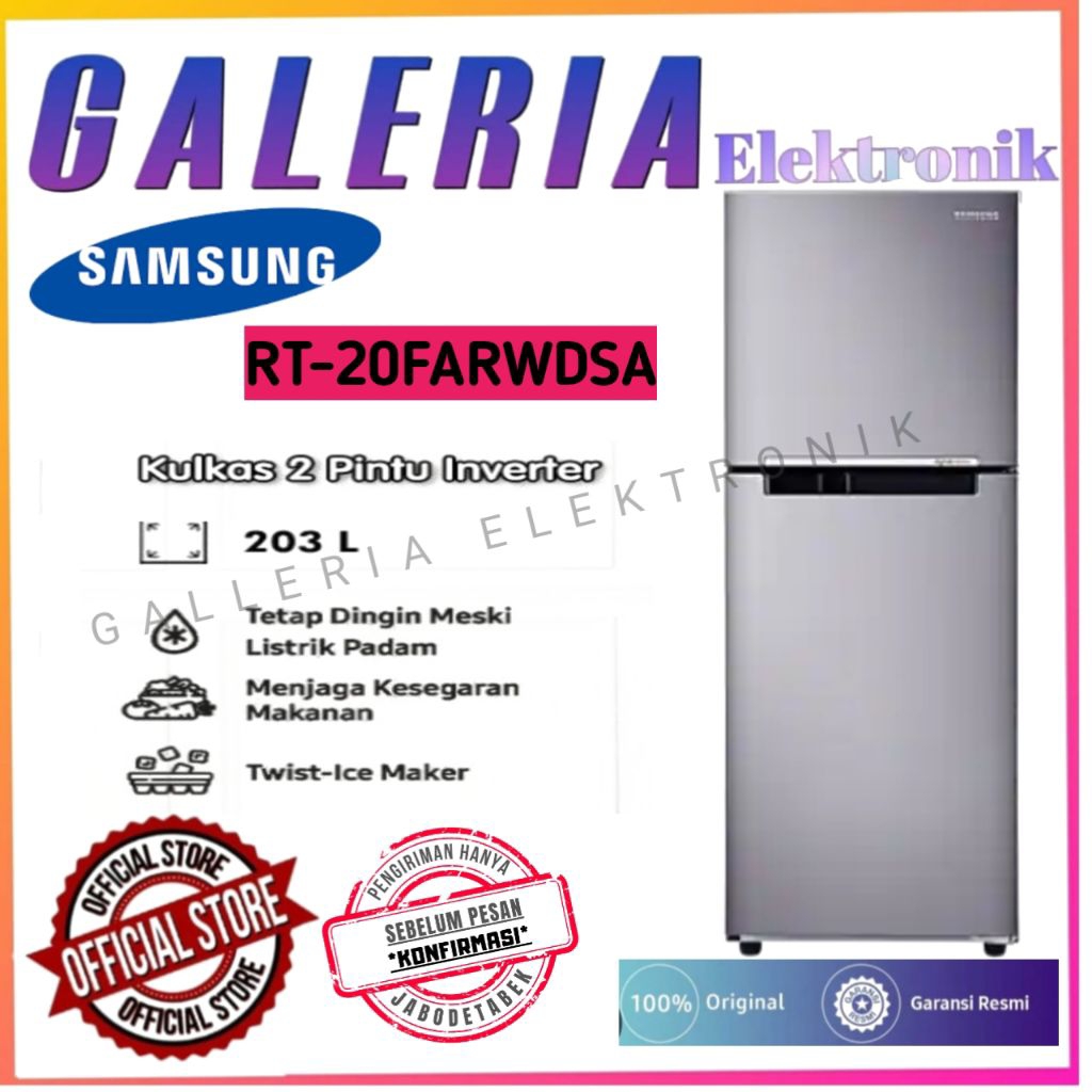 KULKAS SAMSUNG 2 PINTU INVERTER RT-20FARWDSA / RT20FARWDSA / RT 20FARWDSA