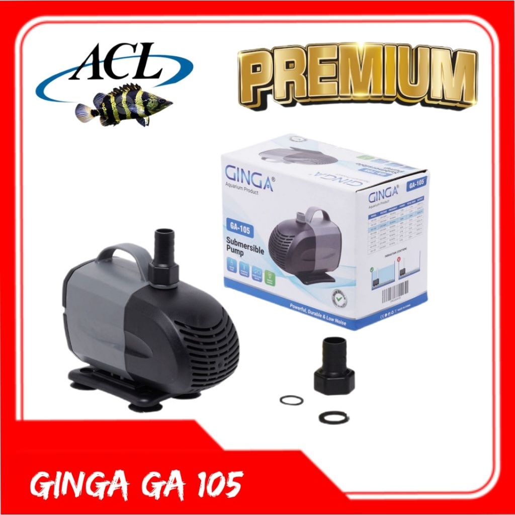 POMPA KOLAM / AQUARIUM GINGA 105 .WATER PUMP KOLAM IKAN LOW WATT
