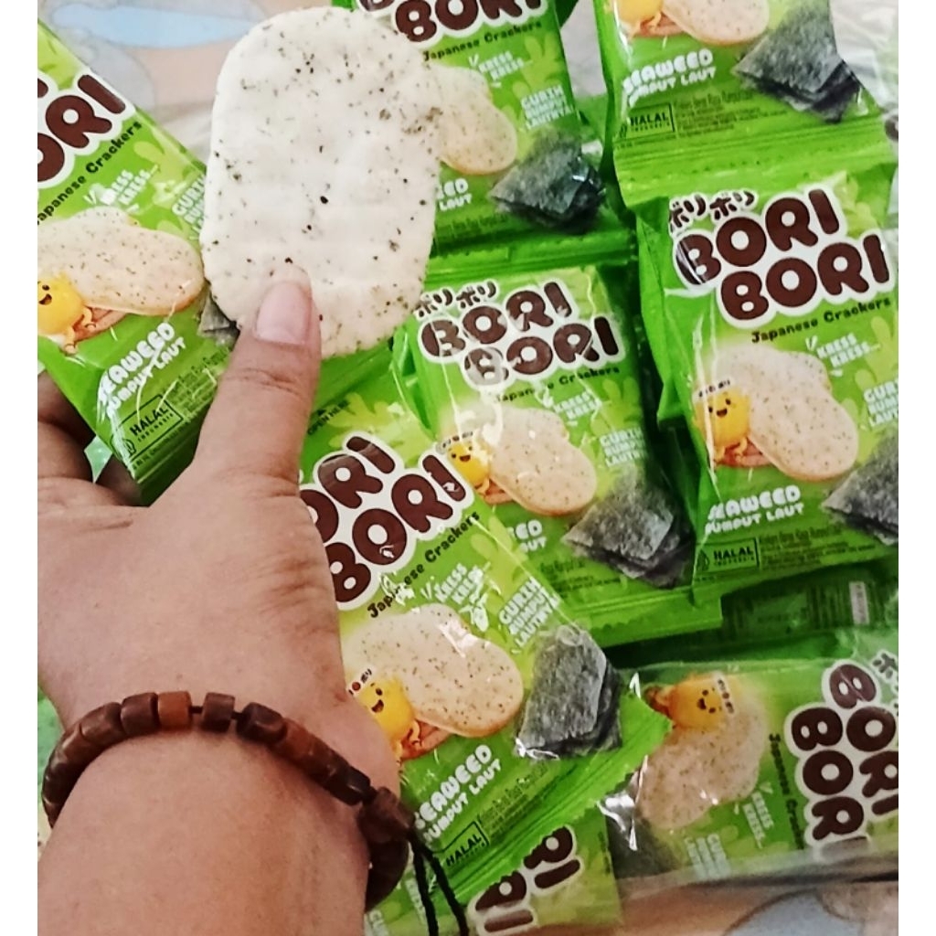 BORI BORI Japanese Crackers Seaweed Rumput Laut Snack Jepang Viral Cemilan Gurih Renyah Halal | Snac